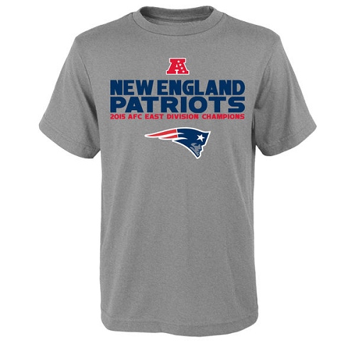 NFL Men's New England Patriots Heather Gray 2015 AFC North Division Champions Next Level T-Shirt